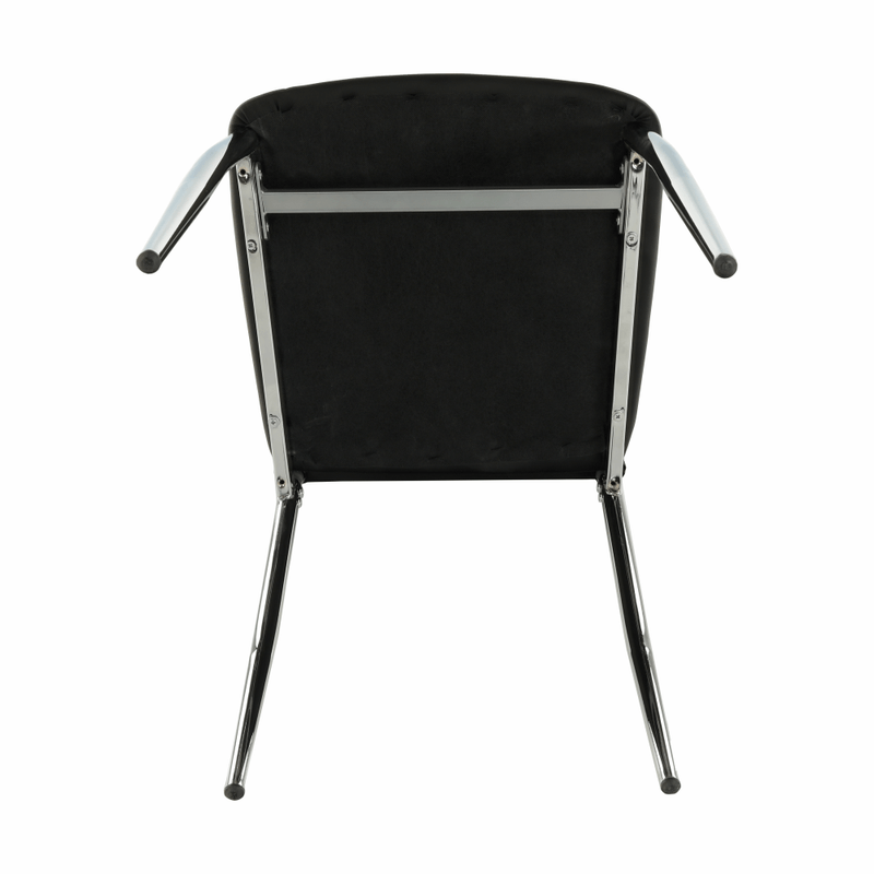 Casa si Gradina - Mobilier - Scaune si fotolii - Scaune - Scaun dining, piele ecologica neagra/crom, ERVINA - Infinity.ro