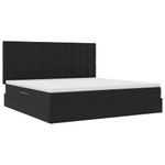 Casa si Gradina - Mobilier - Paturi si accesorii - Paturi - Pat cu lumini cu banda LED Negru 200 x 200 cm Catifea - Infinity.ro