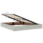 Casa si Gradina - Mobilier - Paturi si accesorii - Paturi - Pat cu lumini cu banda LED Gri deschis 160 x 200 cm Catifea - Infinity.ro