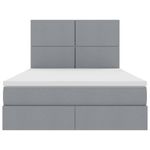 Casa si Gradina - Mobilier - Paturi si accesorii - Paturi - Pat cu lumini cu banda LED Gri deschis 140 x 200 cm tesatura - Infinity.ro