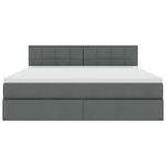 Casa si Gradina - Mobilier - Paturi si accesorii - Paturi - Pat cu lumini cu banda LED Gri inchis 160 x 200 cm tesatura - Infinity.ro