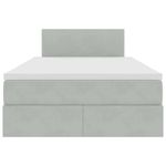 Casa si Gradina - Mobilier - Paturi si accesorii - Paturi - Pat cu lumini cu banda LED Gri deschis 120 x 200 cm Catifea - Infinity.ro