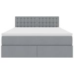 Casa si Gradina - Mobilier - Paturi si accesorii - Paturi - Pat cu lumini cu banda LED Gri deschis 140 x 200 cm tesatura - Infinity.ro