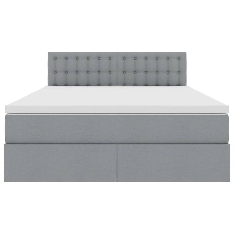 Casa si Gradina - Mobilier - Paturi si accesorii - Paturi - Pat cu lumini cu banda LED Gri deschis 140 x 200 cm tesatura - Infinity.ro