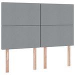 Casa si Gradina - Mobilier - Paturi si accesorii - Paturi - Pat cu lumini cu banda LED Gri deschis 140 x 200 cm tesatura - Infinity.ro