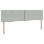 Casa si Gradina - Mobilier - Paturi si accesorii - Paturi - Pat cu lumini cu banda LED Gri deschis 160 x 200 cm Catifea - Infinity.ro