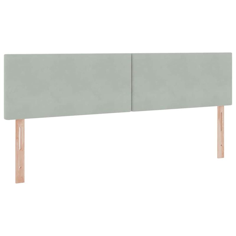 Casa si Gradina - Mobilier - Paturi si accesorii - Paturi - Pat cu lumini cu banda LED Gri deschis 160 x 200 cm Catifea - Infinity.ro