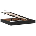 Casa si Gradina - Mobilier - Paturi si accesorii - Paturi - Pat cu lumini cu banda LED Negru 200 x 200 cm Catifea - Infinity.ro