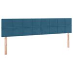 Casa si Gradina - Mobilier - Paturi si accesorii - Paturi - Pat cu lumini cu banda LED Albastru inchis 200 x 200 cm Catifea - Infinity.ro