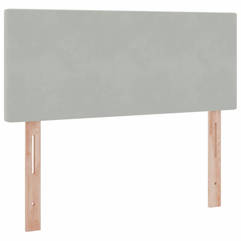 Casa si Gradina - Mobilier - Paturi si accesorii - Paturi - Pat cu lumini cu banda LED Gri deschis 120 x 200 cm Catifea - Infinity.ro