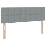 Casa si Gradina - Mobilier - Paturi si accesorii - Paturi - Pat cu lumini cu banda LED Gri deschis 140 x 190 cm tesatura - Infinity.ro