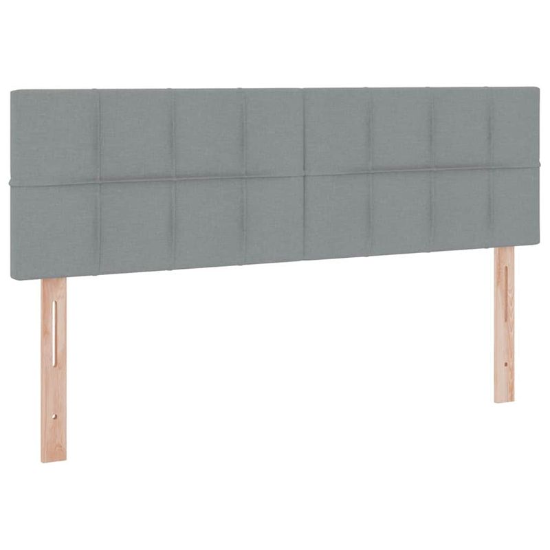 Casa si Gradina - Mobilier - Paturi si accesorii - Paturi - Pat cu lumini cu banda LED Gri deschis 140 x 190 cm tesatura - Infinity.ro