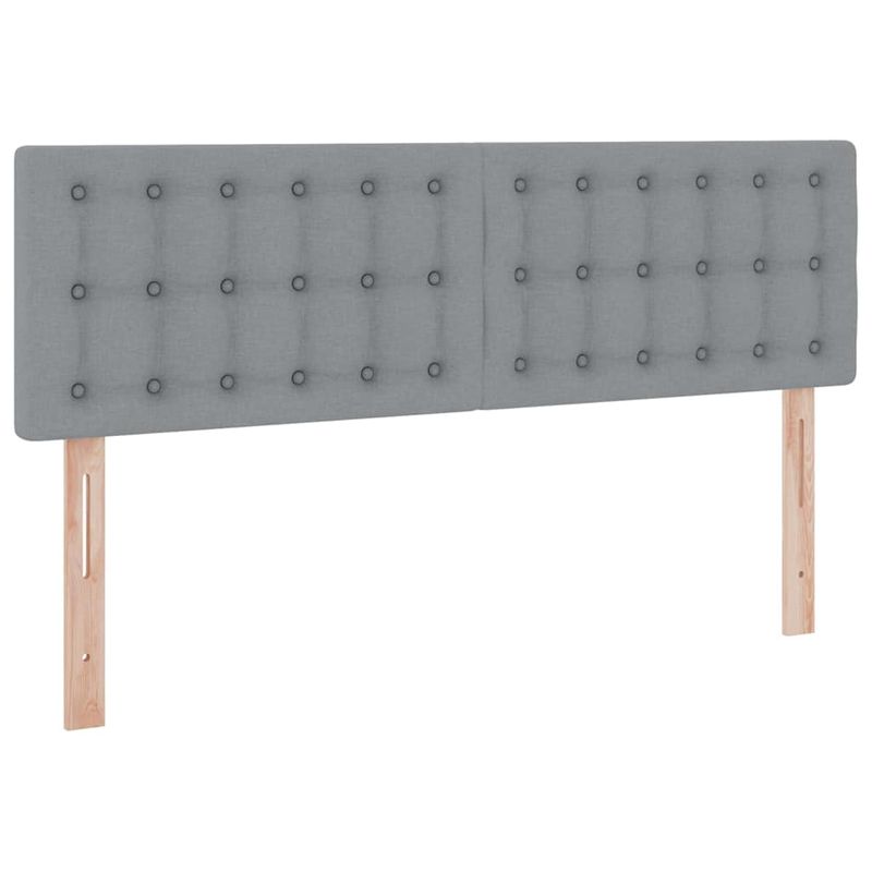 Casa si Gradina - Mobilier - Paturi si accesorii - Paturi - Pat cu lumini cu banda LED Gri deschis 140 x 200 cm tesatura - Infinity.ro