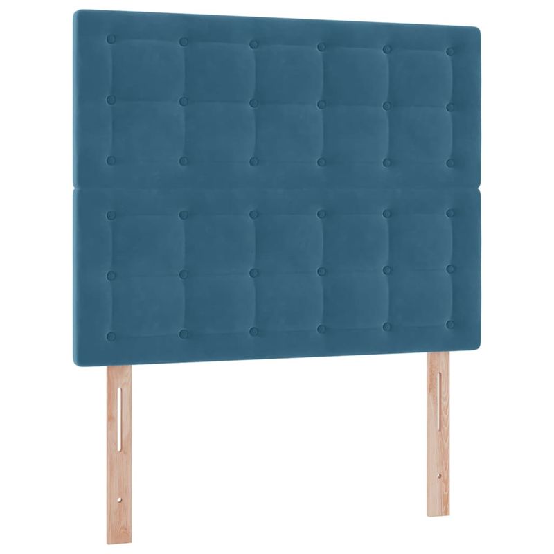 Casa si Gradina - Mobilier - Paturi si accesorii - Paturi - Pat cu lumini cu banda LED Albastru inchis 120 x 200 cm Catifea - Infinity.ro