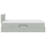 Casa si Gradina - Mobilier - Paturi si accesorii - Paturi - Pat cu lumini cu banda LED Gri deschis 120 x 200 cm Catifea - Infinity.ro