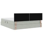 Casa si Gradina - Mobilier - Paturi si accesorii - Paturi - Pat cu lumini cu banda LED Gri deschis 160 x 200 cm Catifea - Infinity.ro