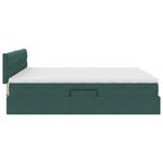 Casa si Gradina - Mobilier - Paturi si accesorii - Paturi - Pat cu lumini cu banda LED Verde inchis 160 x 200 cm Catifea - Infinity.ro