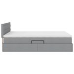 Casa si Gradina - Mobilier - Paturi si accesorii - Paturi - Pat cu lumini cu banda LED Gri deschis 140 x 200 cm tesatura - Infinity.ro
