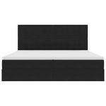 Casa si Gradina - Mobilier - Paturi si accesorii - Paturi - Pat cu lumini cu banda LED Negru 200 x 200 cm Catifea - Infinity.ro