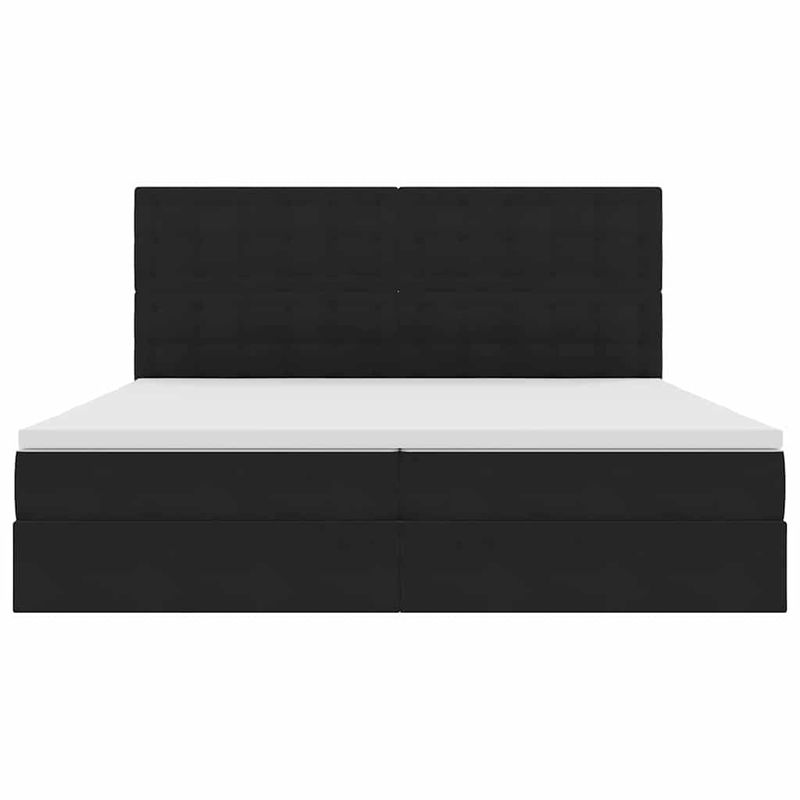 Casa si Gradina - Mobilier - Paturi si accesorii - Paturi - Pat cu lumini cu banda LED Negru 200 x 200 cm Catifea - Infinity.ro
