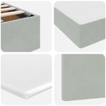 Casa si Gradina - Mobilier - Paturi si accesorii - Paturi - Pat cu lumini cu banda LED Gri deschis 160 x 200 cm Catifea - Infinity.ro