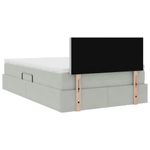 Casa si Gradina - Mobilier - Paturi si accesorii - Paturi - Pat cu lumini cu banda LED Gri deschis 120 x 200 cm Catifea - Infinity.ro