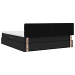 Casa si Gradina - Mobilier - Paturi si accesorii - Paturi - Pat cu lumini cu banda LED Negru 160 x 200 cm tesatura - Infinity.ro