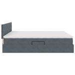 Casa si Gradina - Mobilier - Paturi si accesorii - Paturi - Pat cu lumini cu banda LED Gri inchis 160 x 200 cm Catifea - Infinity.ro