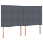 Casa si Gradina - Mobilier - Paturi si accesorii - Paturi - Pat cu lumini cu banda LED Gri inchis 160 x 200 cm Catifea - Infinity.ro