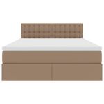 Casa si Gradina - Mobilier - Paturi si accesorii - Paturi - Pat cu lumini cu banda LED Cappuccino 140 x 200 cm PVC - Infinity.ro