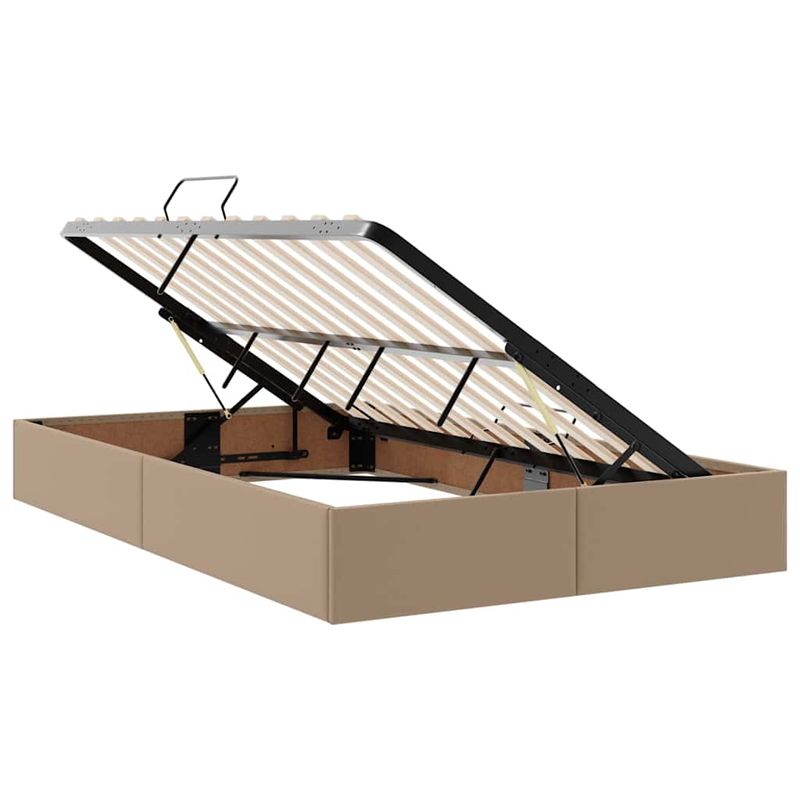 Casa si Gradina - Mobilier - Paturi si accesorii - Paturi - Pat cu lumini cu banda LED Cappuccino 120 x 200 cm PVC - Infinity.ro