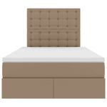 Casa si Gradina - Mobilier - Paturi si accesorii - Paturi - Pat cu lumini cu banda LED Cappuccino 120 x 200 cm PVC - Infinity.ro