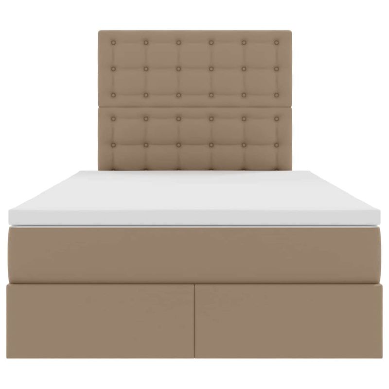 Casa si Gradina - Mobilier - Paturi si accesorii - Paturi - Pat cu lumini cu banda LED Cappuccino 120 x 200 cm PVC - Infinity.ro