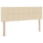 Casa si Gradina - Mobilier - Paturi si accesorii - Paturi - Pat cu lumini cu banda LED Creme 140 x 190 cm tesatura - Infinity.ro