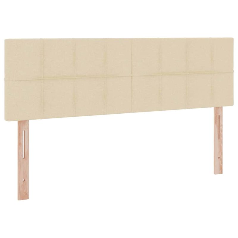 Casa si Gradina - Mobilier - Paturi si accesorii - Paturi - Pat cu lumini cu banda LED Creme 140 x 190 cm tesatura - Infinity.ro