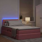 Casa si Gradina - Mobilier - Paturi si accesorii - Paturi - Pat cu lumini cu banda LED Roz 120 x 200 cm Catifea - Infinity.ro