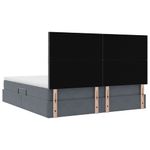 Casa si Gradina - Mobilier - Paturi si accesorii - Paturi - Pat cu lumini cu banda LED Gri inchis 160 x 200 cm Catifea - Infinity.ro