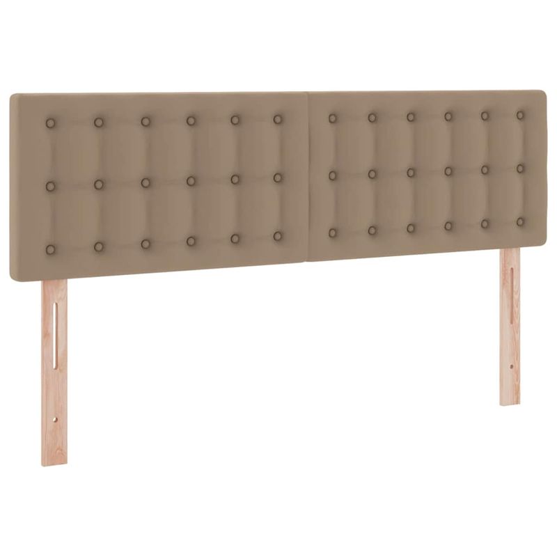 Casa si Gradina - Mobilier - Paturi si accesorii - Paturi - Pat cu lumini cu banda LED Cappuccino 140 x 200 cm PVC - Infinity.ro