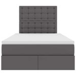 Casa si Gradina - Mobilier - Paturi si accesorii - Paturi - Pat cu lumini cu banda LED cu headboard Gri 120 x 200 cm PVC - Infinity.ro