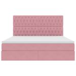 Casa si Gradina - Mobilier - Paturi si accesorii - Paturi - Pat cu lumini cu banda LED Roz 180 x 200 cm Catifea - Infinity.ro