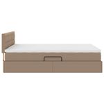 Casa si Gradina - Mobilier - Paturi si accesorii - Paturi - Pat cu lumini cu banda LED Cappuccino 140 x 200 cm PVC - Infinity.ro
