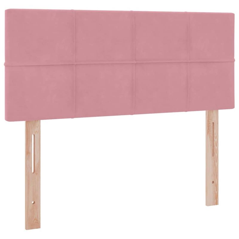 Casa si Gradina - Mobilier - Paturi si accesorii - Paturi - Pat cu lumini cu banda LED Roz 120 x 200 cm Catifea - Infinity.ro