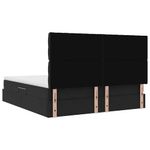 Casa si Gradina - Mobilier - Paturi si accesorii - Paturi - Pat cu lumini cu banda LED Negru 160 x 200 cm Catifea - Infinity.ro