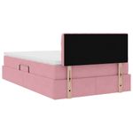Casa si Gradina - Mobilier - Paturi si accesorii - Paturi - Pat cu lumini cu banda LED Roz 120 x 200 cm Catifea - Infinity.ro