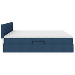 Casa si Gradina - Mobilier - Paturi si accesorii - Paturi - Pat cu lumini cu banda LED albastru 200 x 200 cm tesatura - Infinity.ro