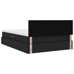 Casa si Gradina - Mobilier - Paturi si accesorii - Paturi - Pat cu lumini cu banda LED Negru 140 x 190 cm tesatura - Infinity.ro