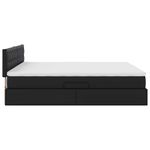 Casa si Gradina - Mobilier - Paturi si accesorii - Paturi - Pat cu lumini cu banda LED cu headboard Negru 160 x 200 cm PVC - Infinity.ro