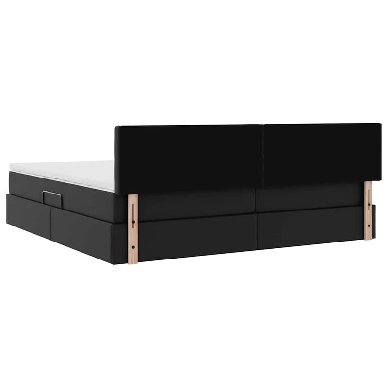 Casa si Gradina - Mobilier - Paturi si accesorii - Paturi - Pat cu lumini cu banda LED Gri deschis 200 x 200 cm PVC - Infinity.ro