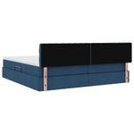 Casa si Gradina - Mobilier - Paturi si accesorii - Paturi - Pat cu lumini cu banda LED albastru 200 x 200 cm tesatura - Infinity.ro