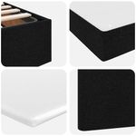 Casa si Gradina - Mobilier - Paturi si accesorii - Paturi - Pat cu lumini cu banda LED Negru 140 x 190 cm tesatura - Infinity.ro